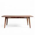 Wooden dining table with natural finish and modern design 150 x 90 x 75cm