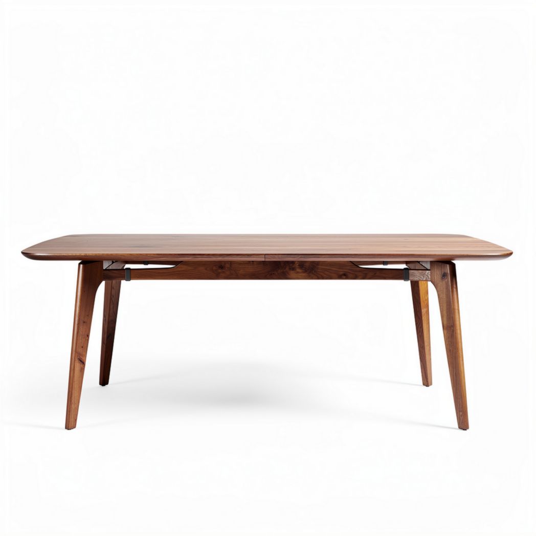 Wooden dining table with natural finish and modern design 150 x 90 x 75cm