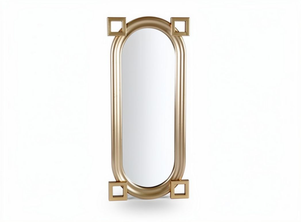 Gold framed oval mirror 70 x 35 x 5cm for home decor and wall display