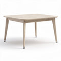Wooden dining table in natural finish 120 x 80 x 75cm for home use