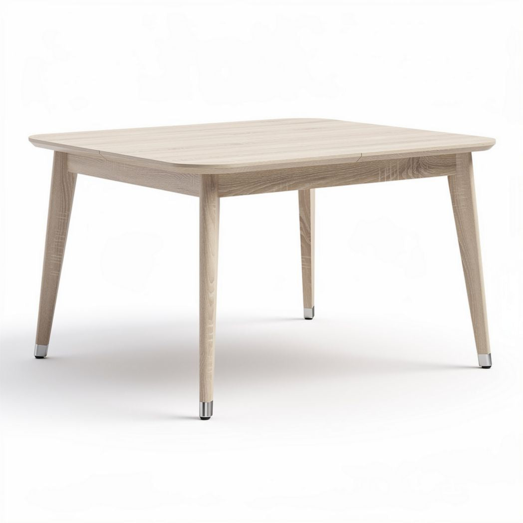 Wooden dining table in natural finish 120 x 80 x 75cm for home use